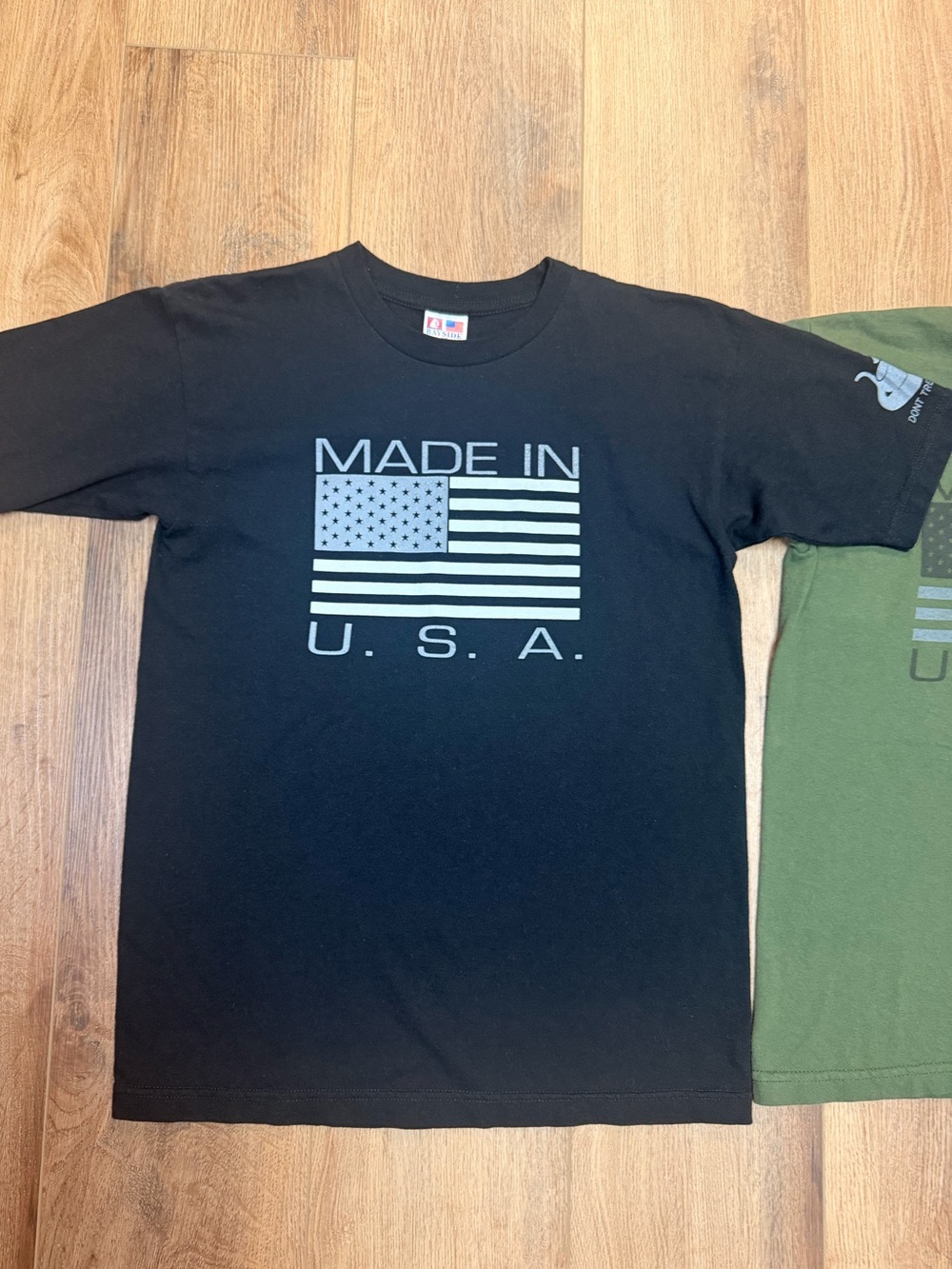 USA Flag Tactical T Shirt Lot 2 Mens Small Made In USA Don’t Tread On Me Cotton - Picture 2 of 11